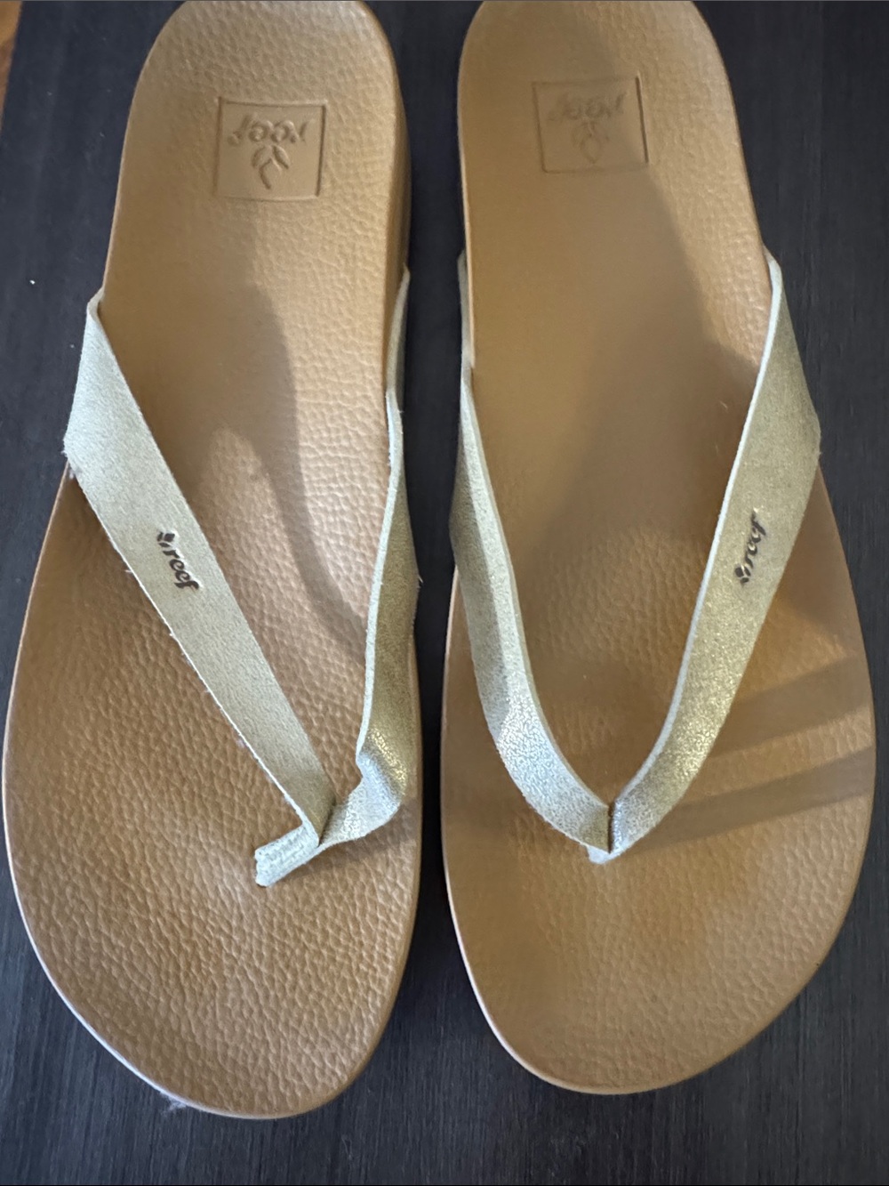 Reef Women's Metallic Gold Flip Flop Sandals